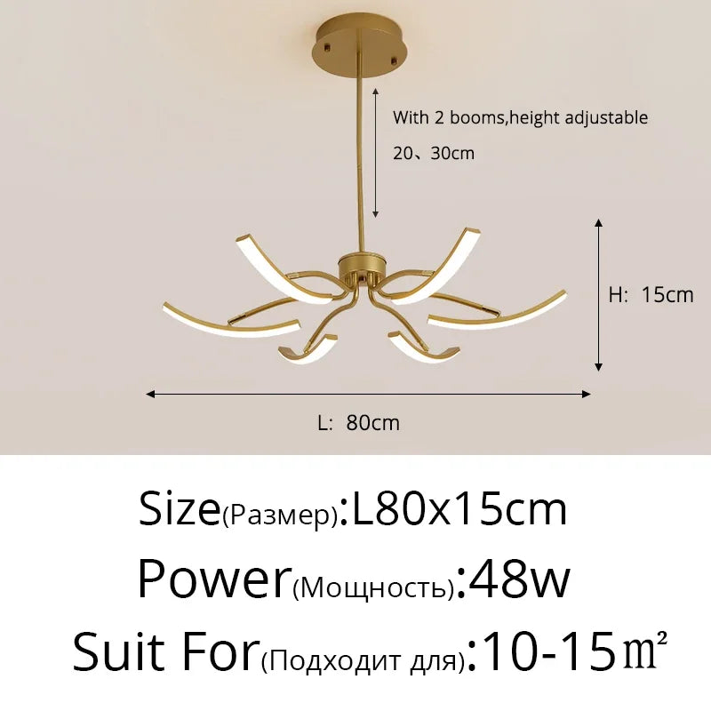 DecorBites™ LED Chandeliers for Modern Living Room Bedroom Study Kitchen Lighting