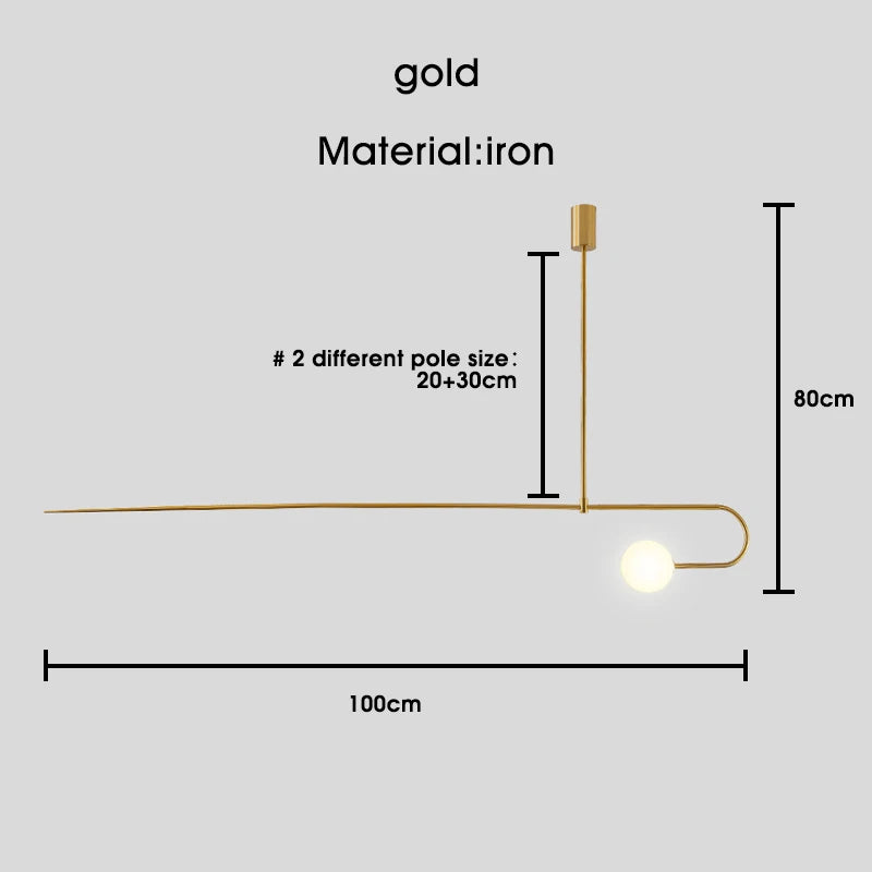 DecorBites™ Black & Gold Minimalist Iron Chandelier - Modern Nordic Design Lighting