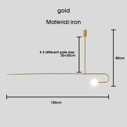 DecorBites™ Black & Gold Minimalist Iron Chandelier - Modern Nordic Design Lighting