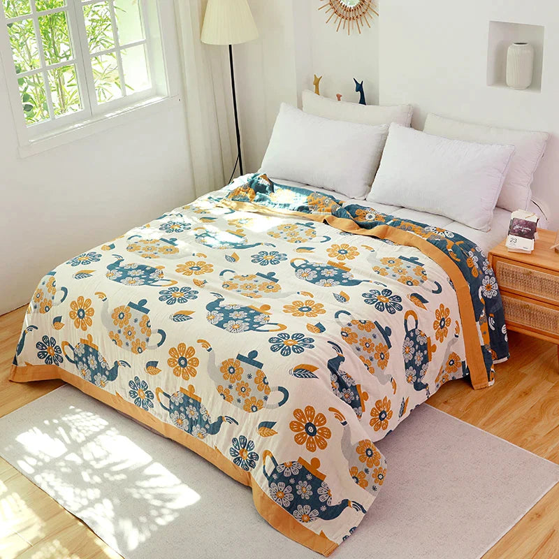 بطانية أريكة وسرير من القطن بتصميم بوهو مانتا من DecorBites™