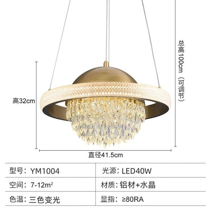 Lámparas colgantes DecorBites™ Crystal Copper: Elegante diseño nórdico para una decoración de lujo en comedores y dormitorios.