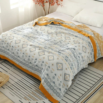 Manta de verano geométrica de gasa de algodón DecorBites™