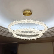 Lámpara colgante LED de círculo de cristal Luxe Decorbites™ - Estilo Art Deco regulable