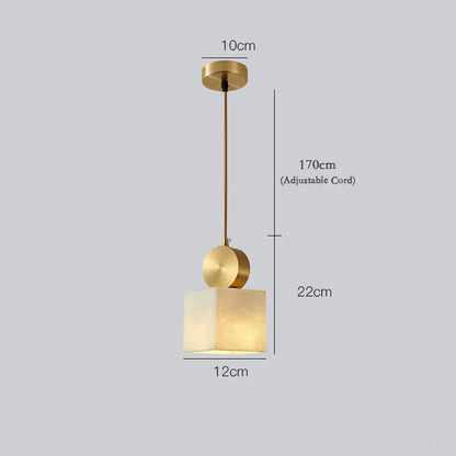 DecorBites™ Golden Luxury Marble Pendant Lamp for Dining Table and Bedside Chandelier