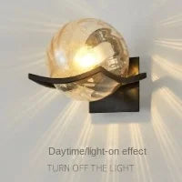 DecorBites™ Gold Glass Ball Wall Lamp for Modern Indoor Lighting Décor