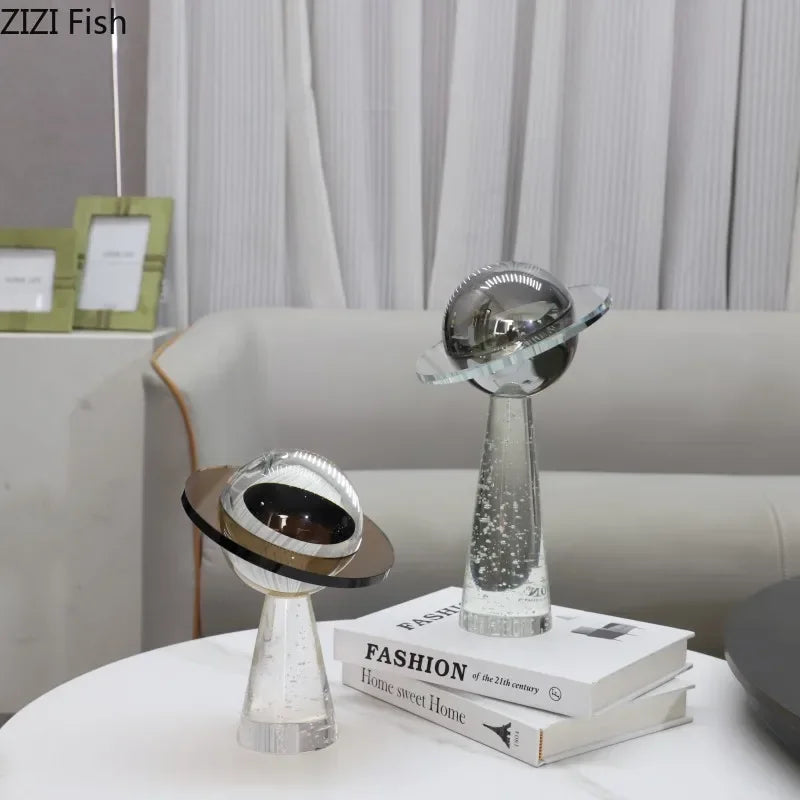 ديكوربايتس™ منحوتة مكتب على شكل نجمة كريستالية هندسية - ديكور جمالي للغرفة