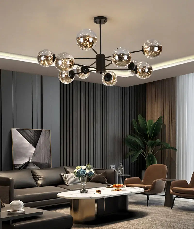 DecorBites™ Luxury Glass Ball Nordic Chandeliers - Dimmable