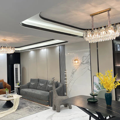 DecorBites™ Crystal Chandelier: Luxury Modern Lighting for Living Room, Bedroom, Kitchen