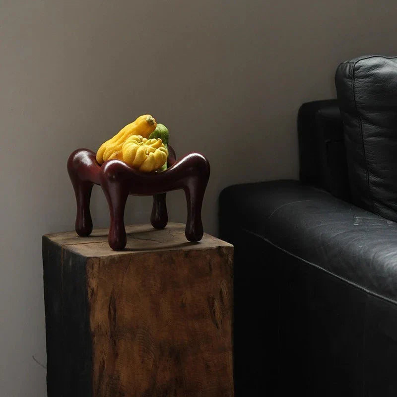 DecorBites™ High-legged Geometric Storage Tray for Home Decor & Organization