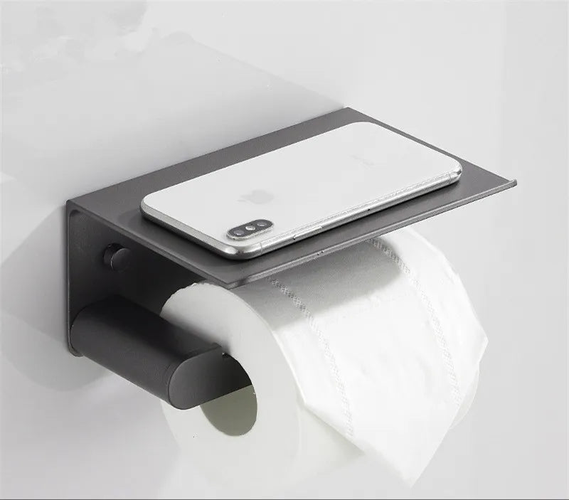 مجموعة أدوات الحمام DecorBites™: حامل مناشف، رف، حامل ورق، حامل مناشف، حامل فرشاة المرحاض