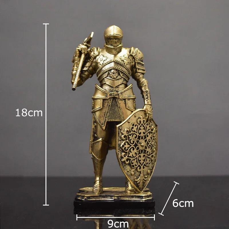 DecorBites™ Heavy Armored Knight Resin Statue Decoration for Desk and Room Aesthetic