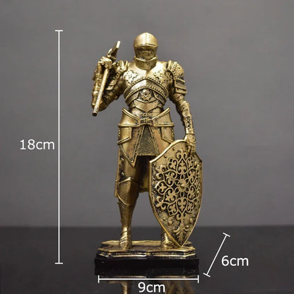 DecorBites™ Heavy Armored Knight Resin Statue Decoration for Desk and Room Aesthetic