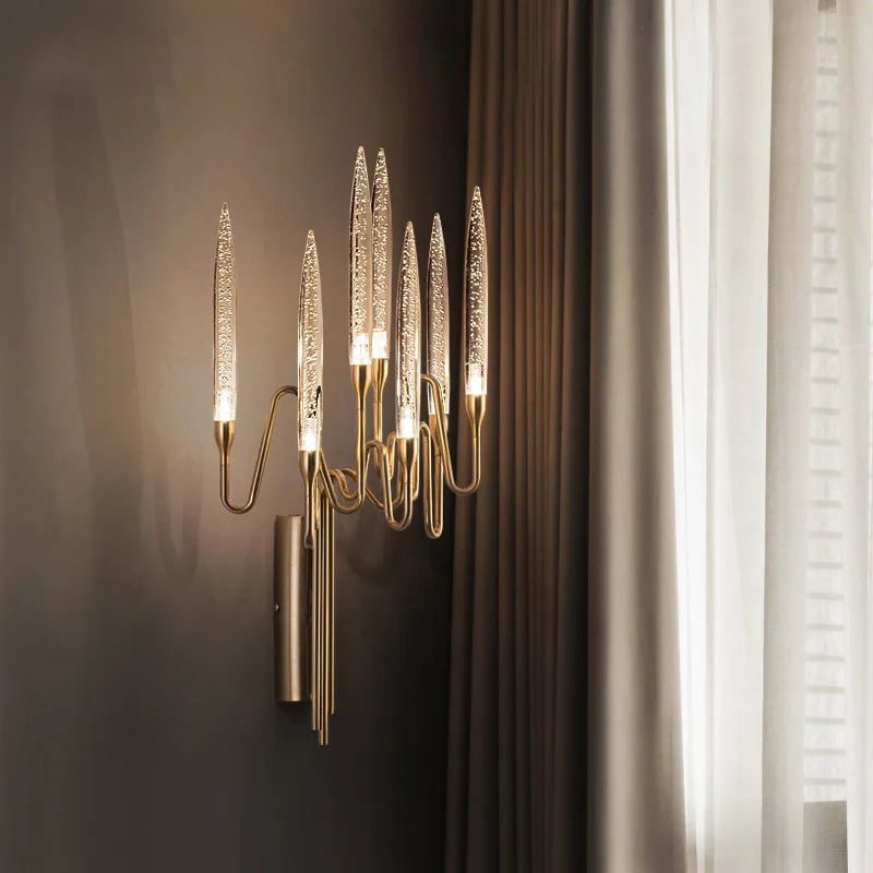 DecorBites™ Crystal Branch Chandelier: Nordic LED Pendant Light for Home Décor & Wedding Lighting
