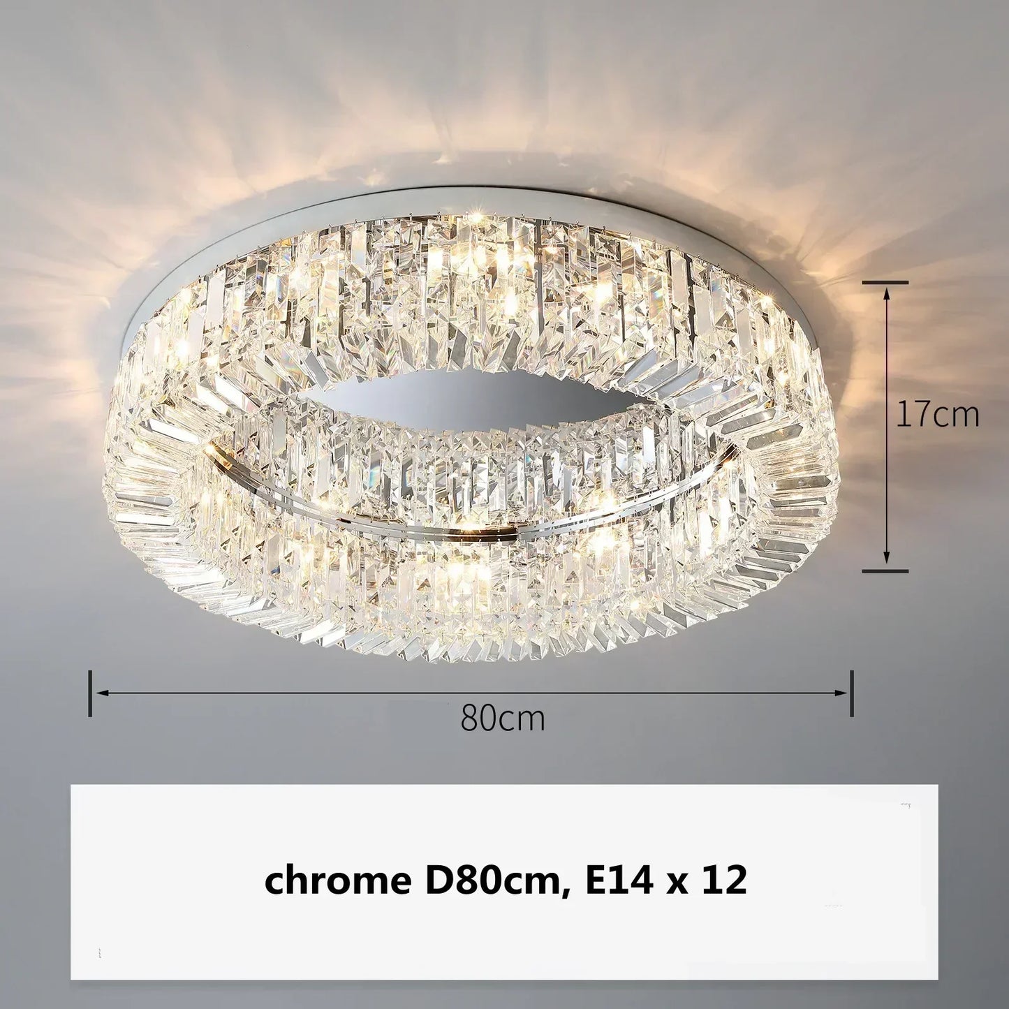 DecorBites™ Gold Crystal Pendant Chandelier for Modern Dining Room Lighting