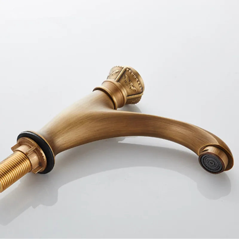 DecorBites™ Brushed Bronze Basin Faucet Single Lever Cold Water Mixer Tap