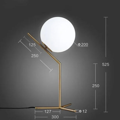 DecorBites™ Glass Ball Pendant Light Fixture Iron Luminaire Chandelier