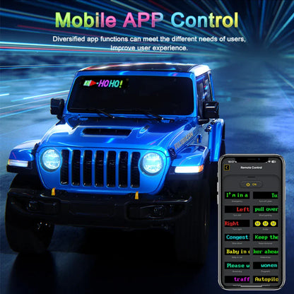 DecorBites™ LED Matrix Panel: Bluetooth Programmable Logo Display for Car Windows