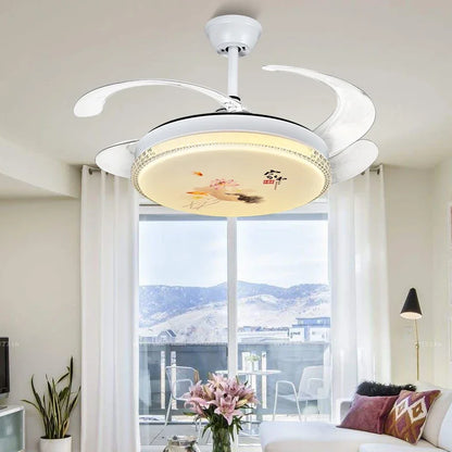 DecorBites™ Dimmable Smart Home Bedroom Ceiling Fan Light with Remote Control