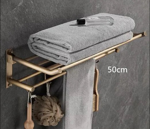 DecorBites™ Antique Brass Bathroom Accessory Set: Towel Rack, Paper Holder, Soap Dish, Towel Ring, & More