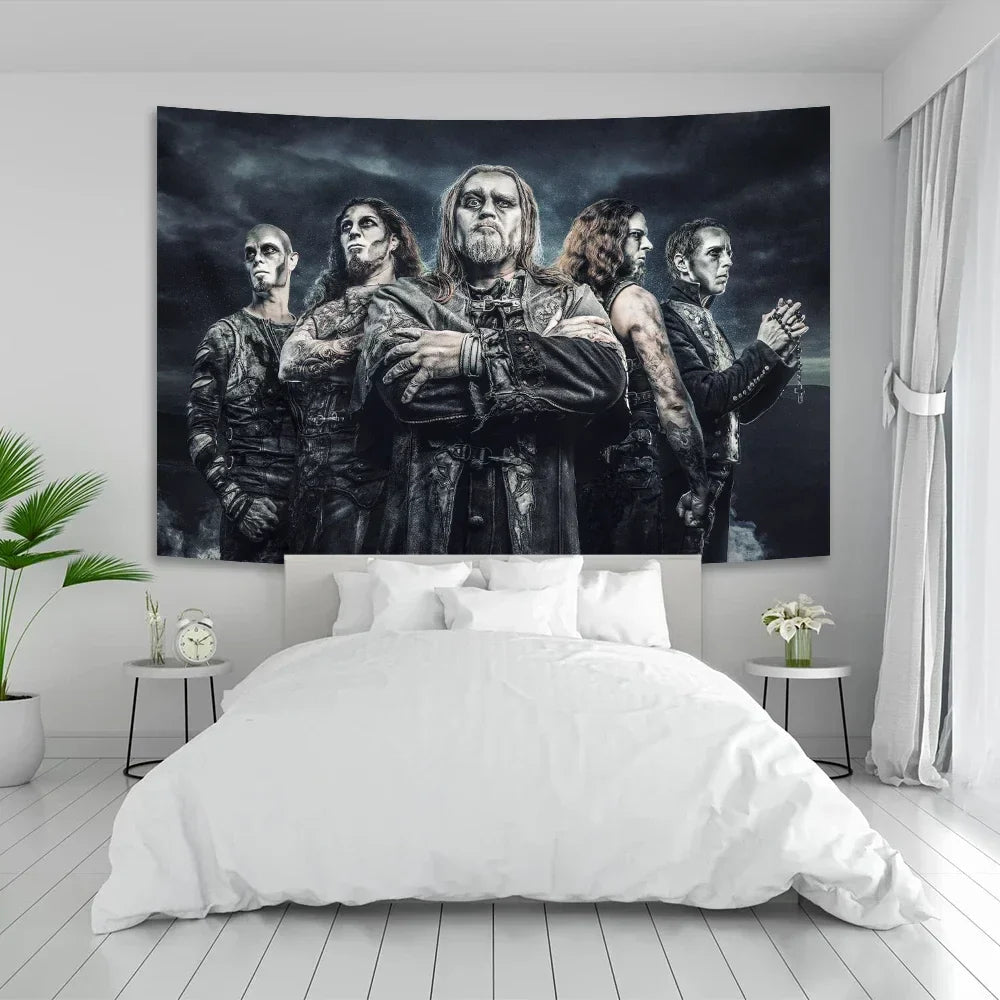 Decobites Powerwolf Tapestry: Bohemian Hippie Decor for Home, Bar, Dorm - Interior Power Metal