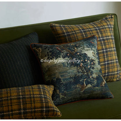 DecorBites™ Circular Swallows Floral Pillow Covers - Spring 2023 Collection