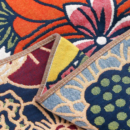 منشفة حمام ديكوربايتس™ شاش مزينة بنقشة زهور، 80×160 سم - سريعة الجفاف وعالية الامتصاص