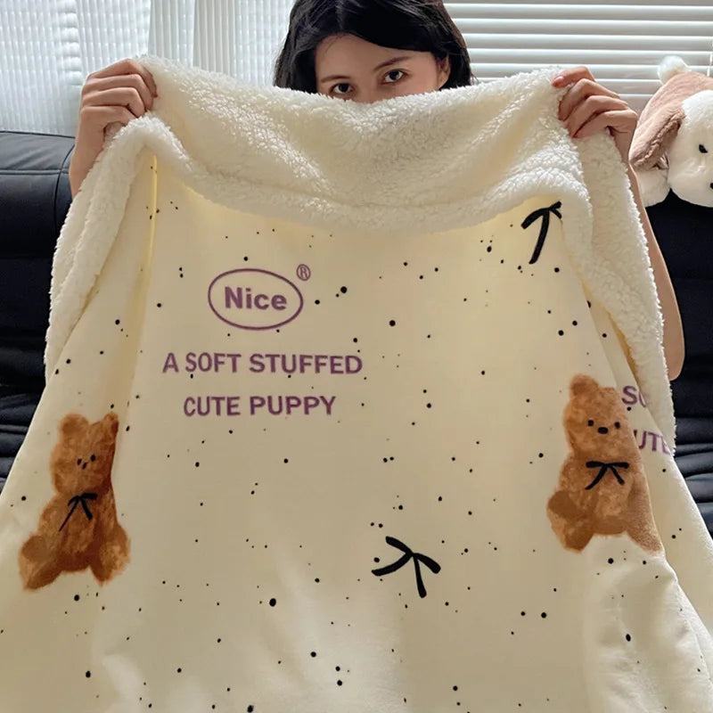 Manta de forro polar DecorBites™ | Chal multiusos para oficina y hogar | Manta suave y cálida