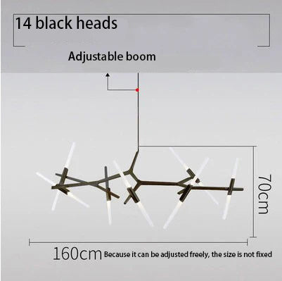 DecorBites™ LED Chandelier: Modern Gold Black Ceiling Pendant for Kitchen Dining Living Bedroom