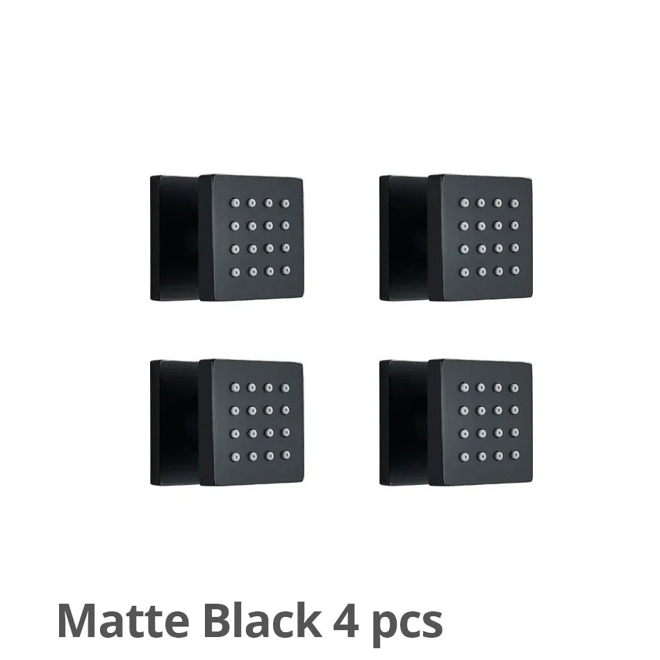 DecorBites™ Brass Square Body Spray Shower Jets for Luxury Spa Massage Experience