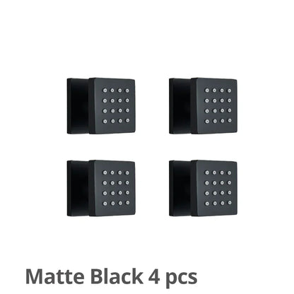 DecorBites™ Brass Square Body Spray Shower Jets for Luxury Spa Massage Experience