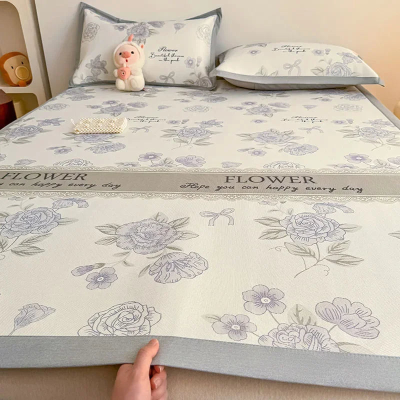 DecorBites™ Antibacterial Pattern Mat Set | Skin-Friendly & Soft Mattress | Summer Air Conditioning