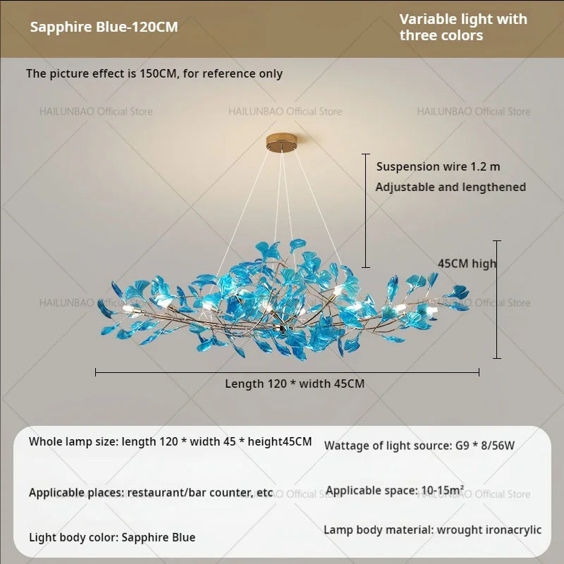 ثريا أوراق الجنكة من ديكوربايتس™: ديكور فني عصري فاخر للمنزل والمطعم والحانة