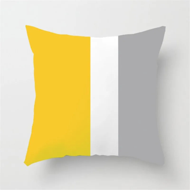 Funda de almohada DecorBites™ con rayas geométricas para decoración moderna del hogar