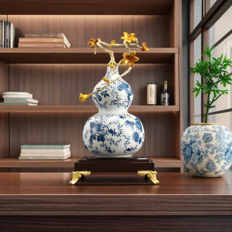 DecorBites™ Gourd Ornament Ceramic Handicrafts Home Decor Accessories