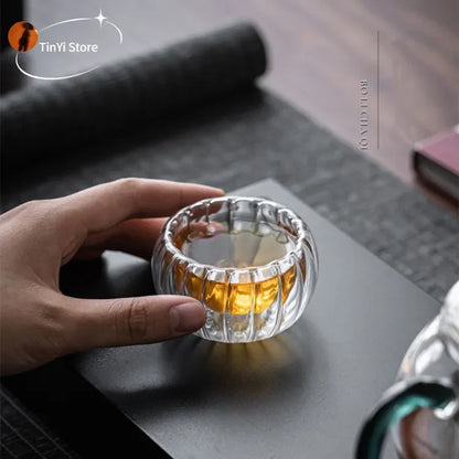 DecorBites™ Double Wall Glass Teacup Set for Beer, Tea, Espresso, and Whisky