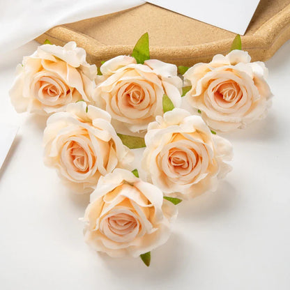 ديكوربايتس™ 100 قطعة من زهور الورد الحريرية الاصطناعية متعددة الألوان للديكور المنزلي وحفلات الزفاف