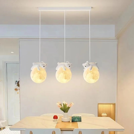 DecorBites™ Little Bear LED Pendant Light Modern Children's Chandelier Home Decor