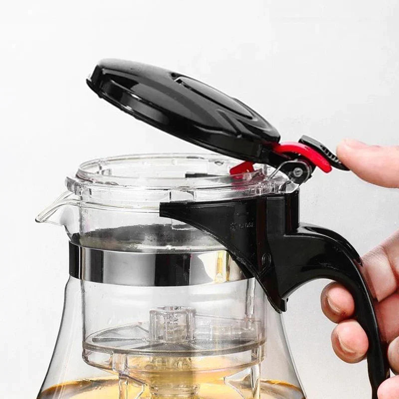 DecorBites™ Glass Tea Set with Infuser, Pu Erh Kettle, Gaiwan Pots - 900ml