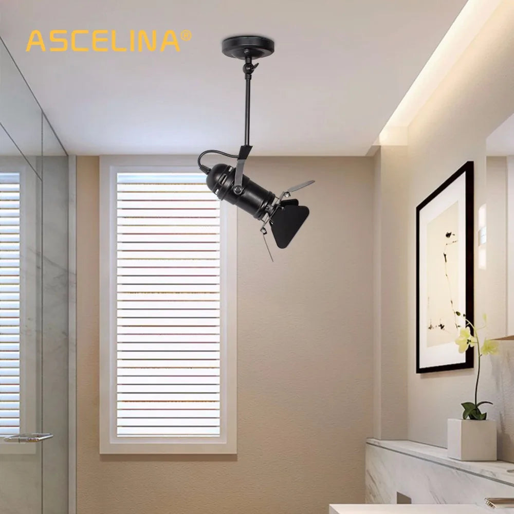 Black Retro Ceiling Lamp