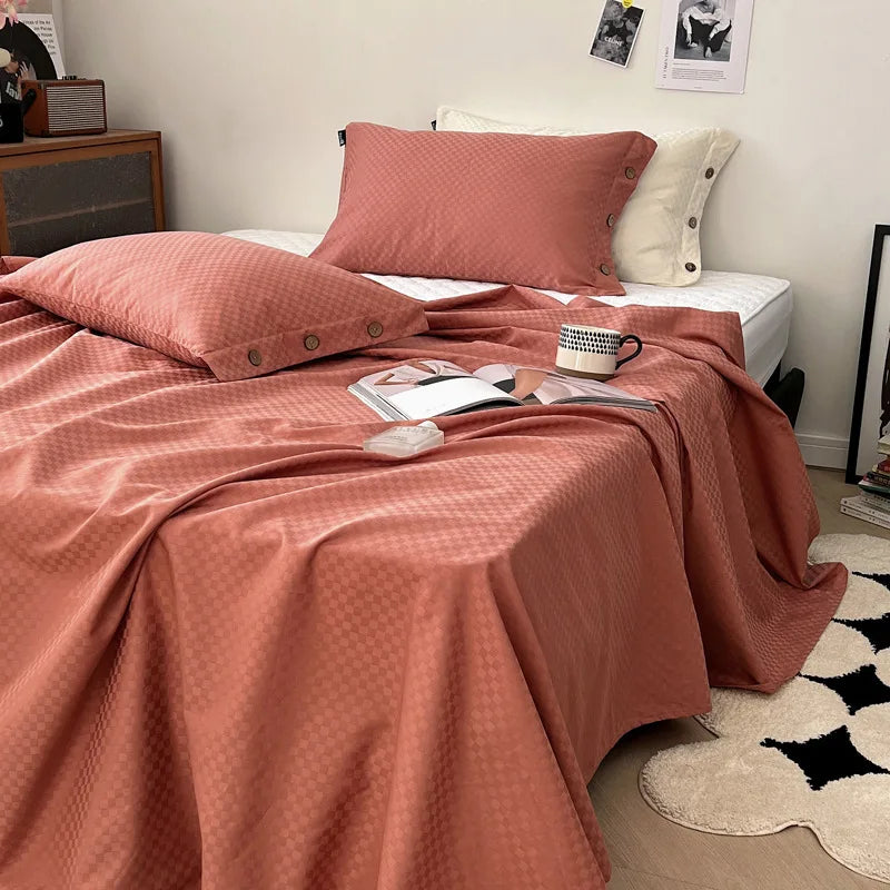 Decorbites™ Luxus-Baumwoll-Satin-Streifen-Bettwäsche-Set mit 2 Kissenbezügen