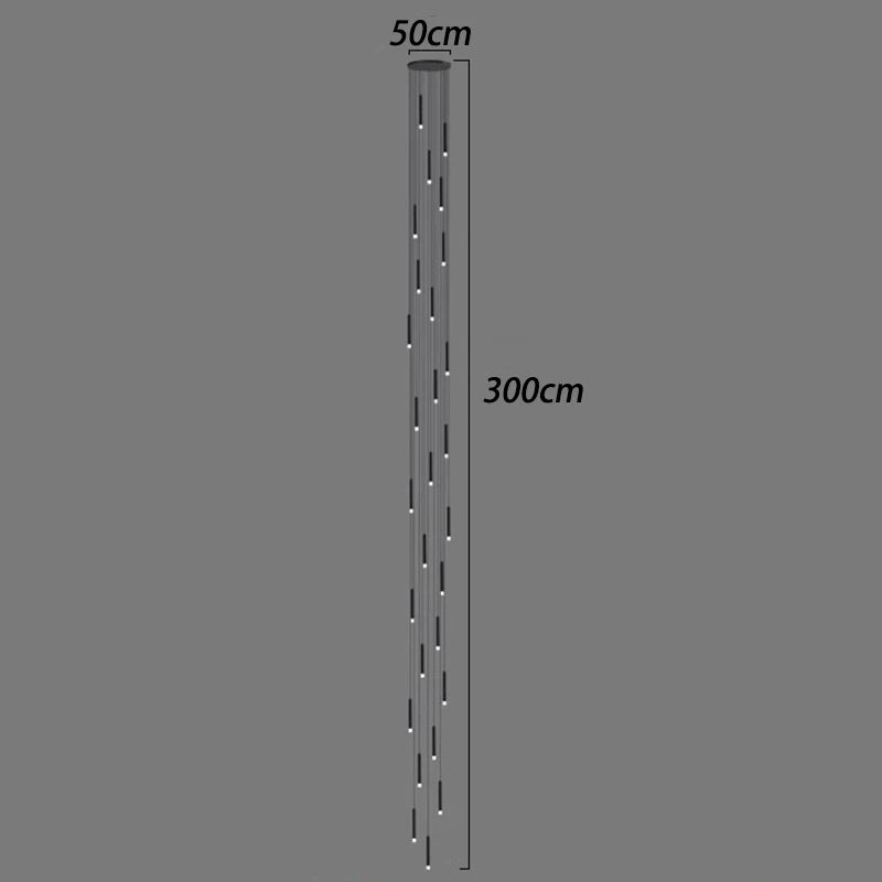 DecorBites™ LED Staircase Chandeliers: Modern Pendant Light Lamps for Living Room Decor