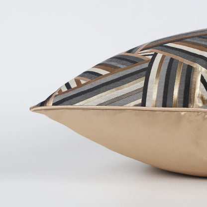 DecorBites™ Jacquard High-end Cushion Cover 45x45cm Black Gold Decorative Pillowcase