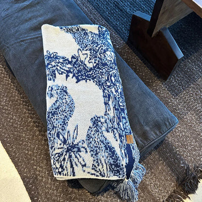 DecorBites™ Cozy Chinese Ink Knit Blanket for All Seasons - Soft Sofa and Bed Cover