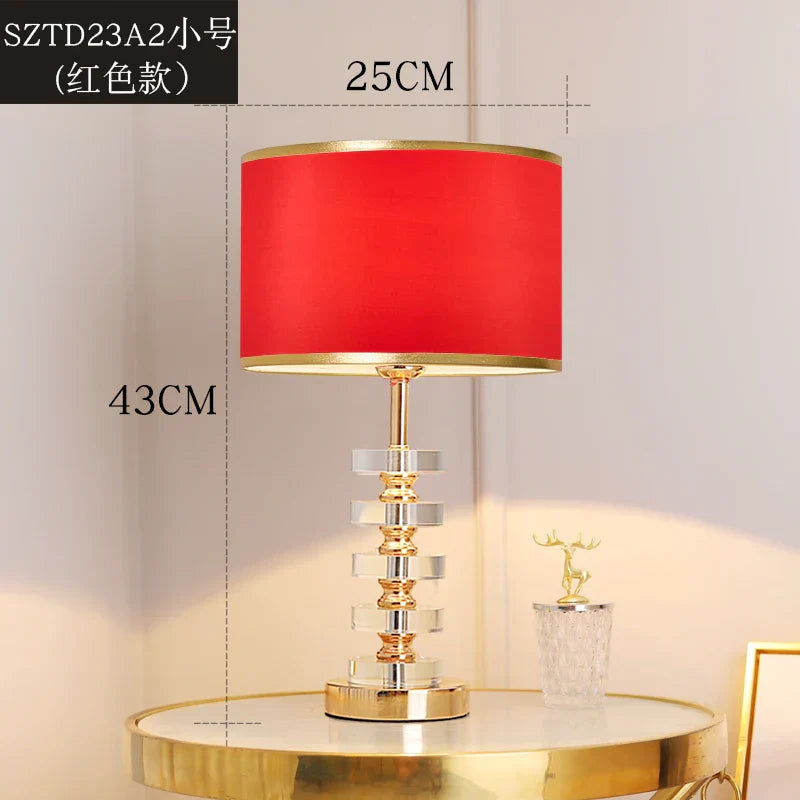 DecorBites™ Crystal Table Lamp: Elegant Modern American Style for Living Room Bedroom
