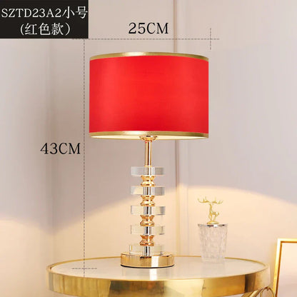 DecorBites™ Crystal Table Lamp: Elegant Modern American Style for Living Room Bedroom