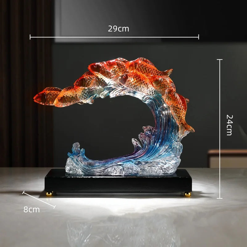 DecorBites™ Gradient Goldfish Resin Sculpture - Home Decoration