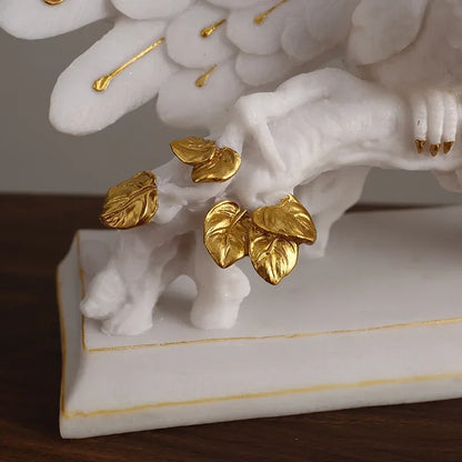 DecorBites™ Golden Phoenix Peacock Sculpture Home Decor Ornament Figurine