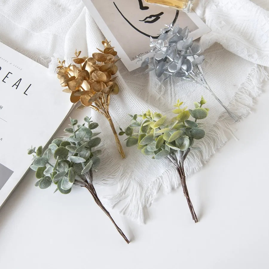 DecorBites™ Eucalyptus Leaves Artificial Plants for Home Garden Wedding Decor