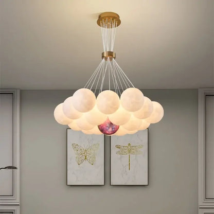 DecorBites™ LED Lunar Ball Ceiling Chandeliers for Home Decor in Living Room and Bedroom