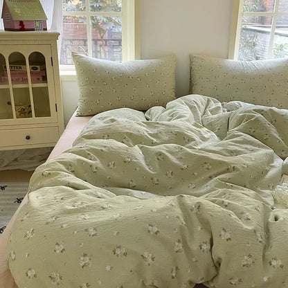 DecorBites™ Double Layer Yarn Bedspread Set King/Queen Breathable Comfortable Bedding